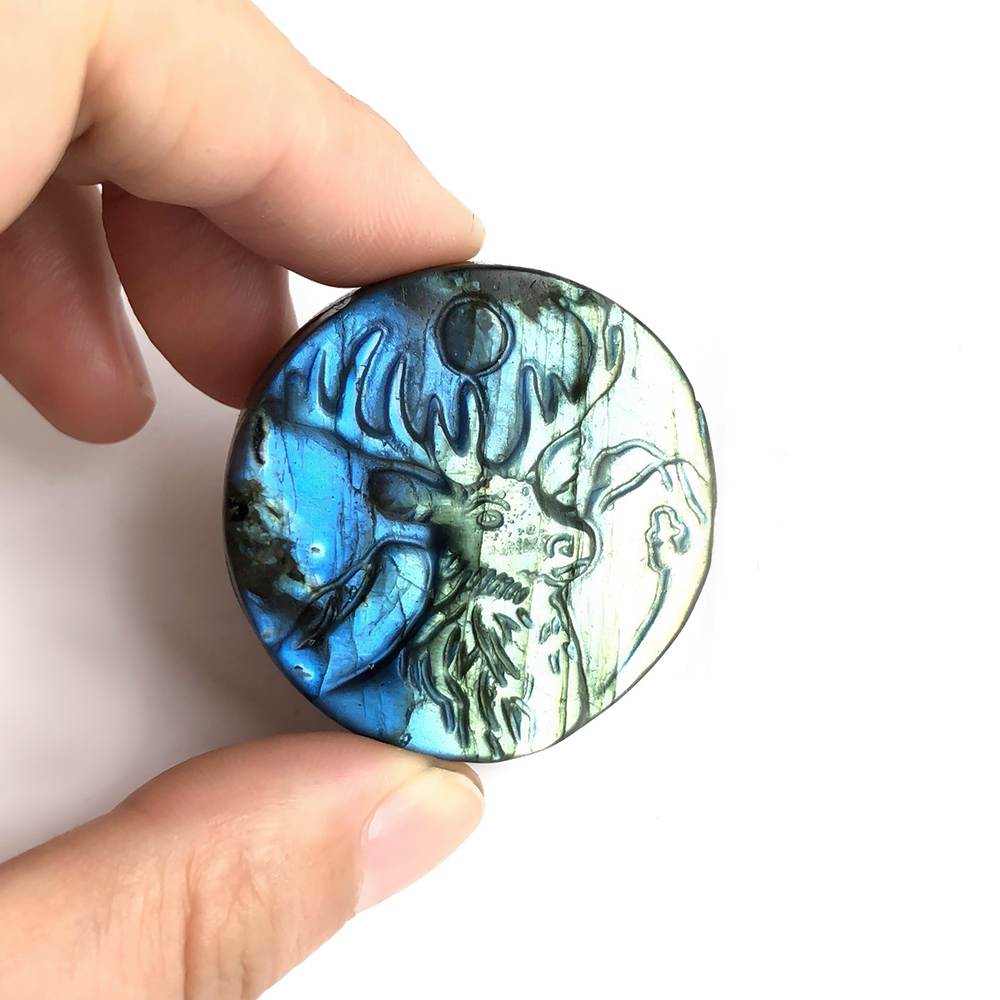 Art Craft Rainbow - 1pc Rainbow Flashy Labradorite Round Shape