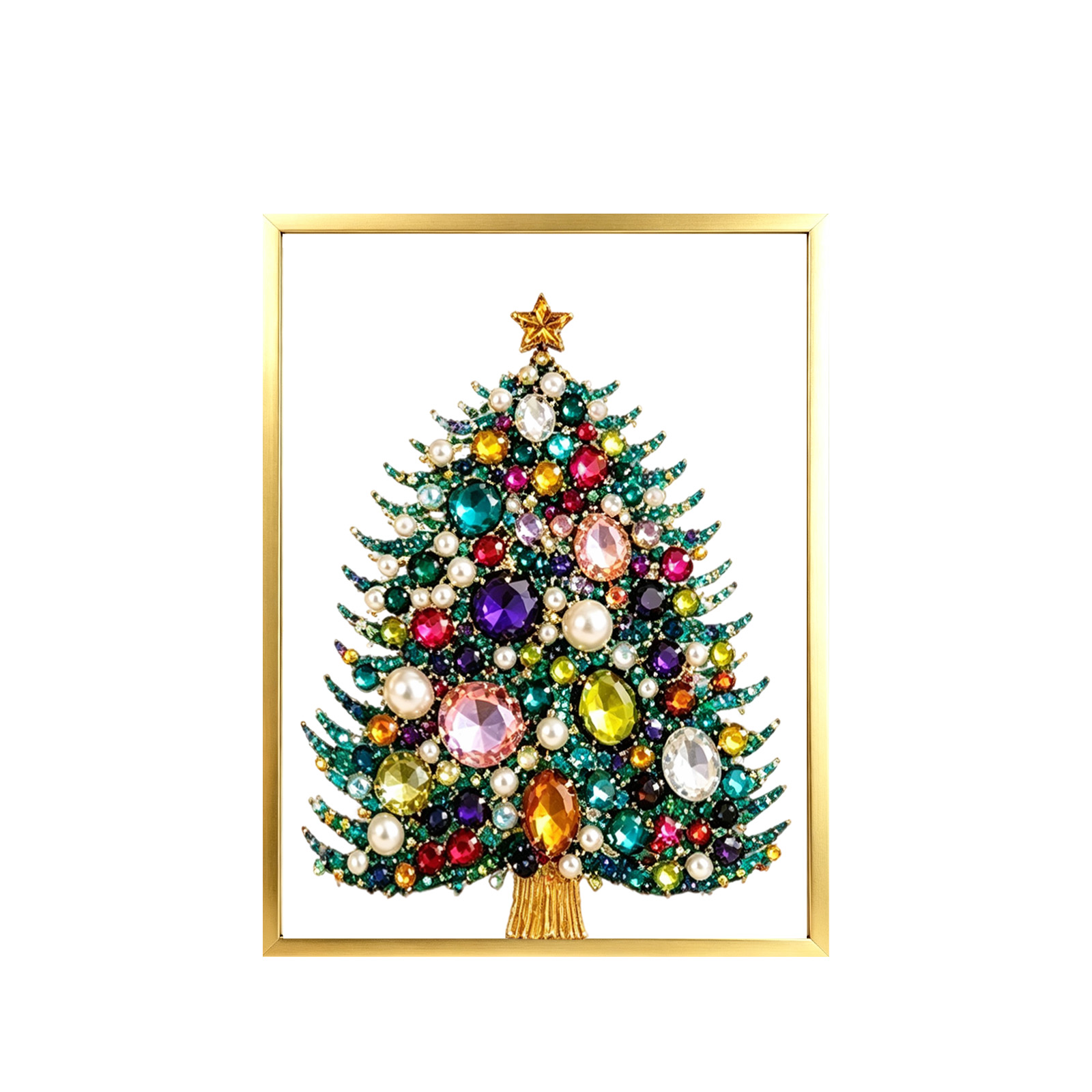 Art And Craft Xmas Tree - Christmas DIY Diamond Painting Kit For
