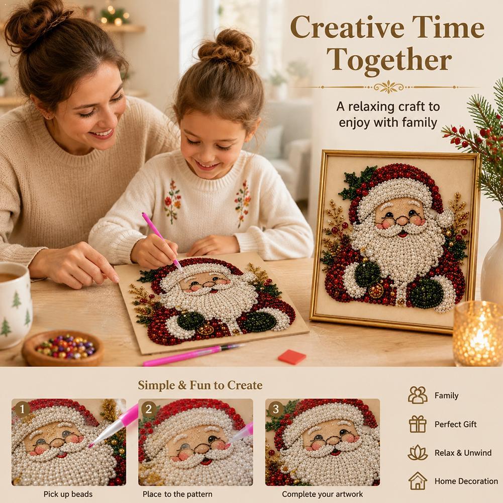 Christmas Santa Claus Pearl Ar - Art Craft For Christmas ulasan dan harga