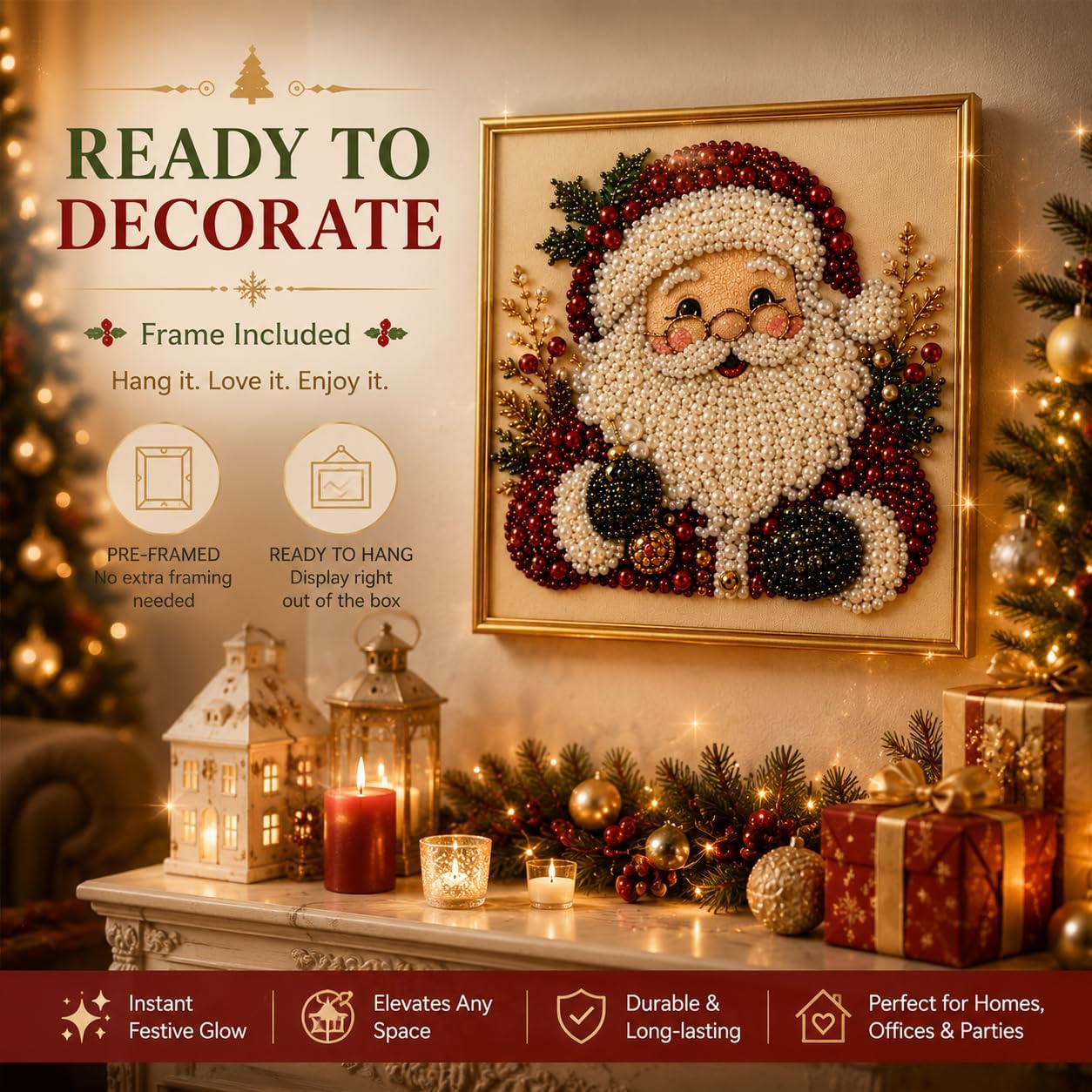 DIY Christmas Pearl Diamond Pa - Art Craft For Christmas ulasan dan harga