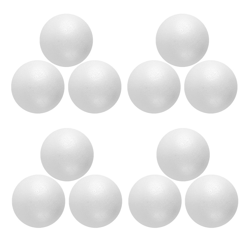 12Pcs Foam Balls White Polysty - Art Craft For Christmas ulasan dan harga