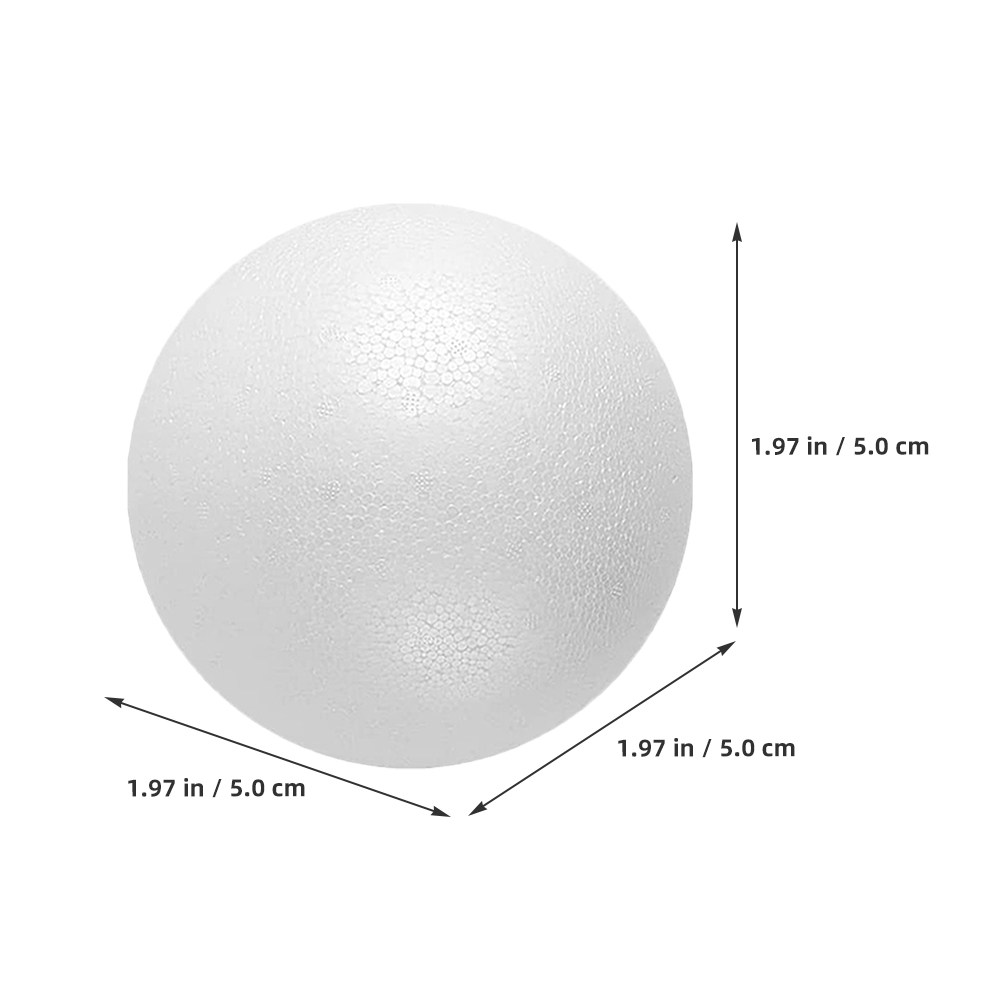 12Pcs Foam Balls White Polysty - Art Craft For Christmas ulasan dan harga