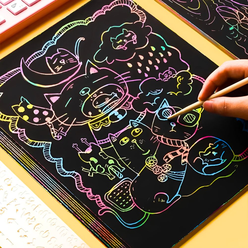 20pcs 16K/32K Rainbow Scratch  - Art Craft Rainbow ulasan dan harga