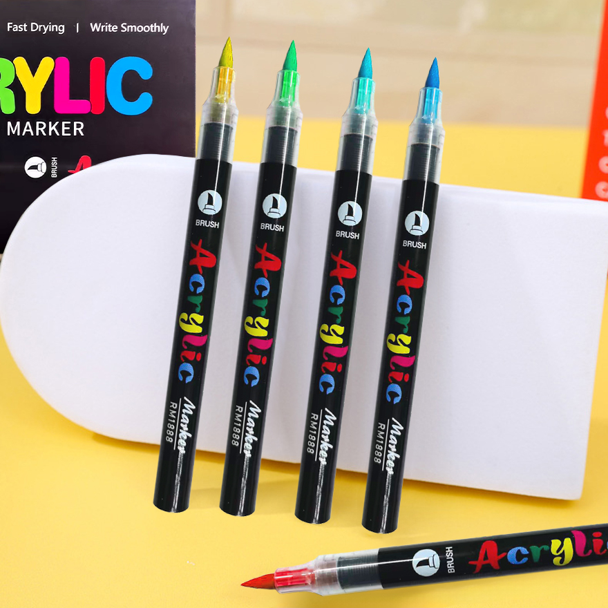 12-60 Colors Acrylic Paint Mar - Illustration Marker Set ulasan dan harga