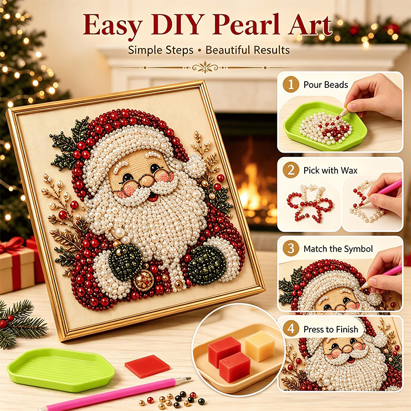 Christmas Pearl Diamond Painti - Art Craft For Christmas ulasan dan harga
