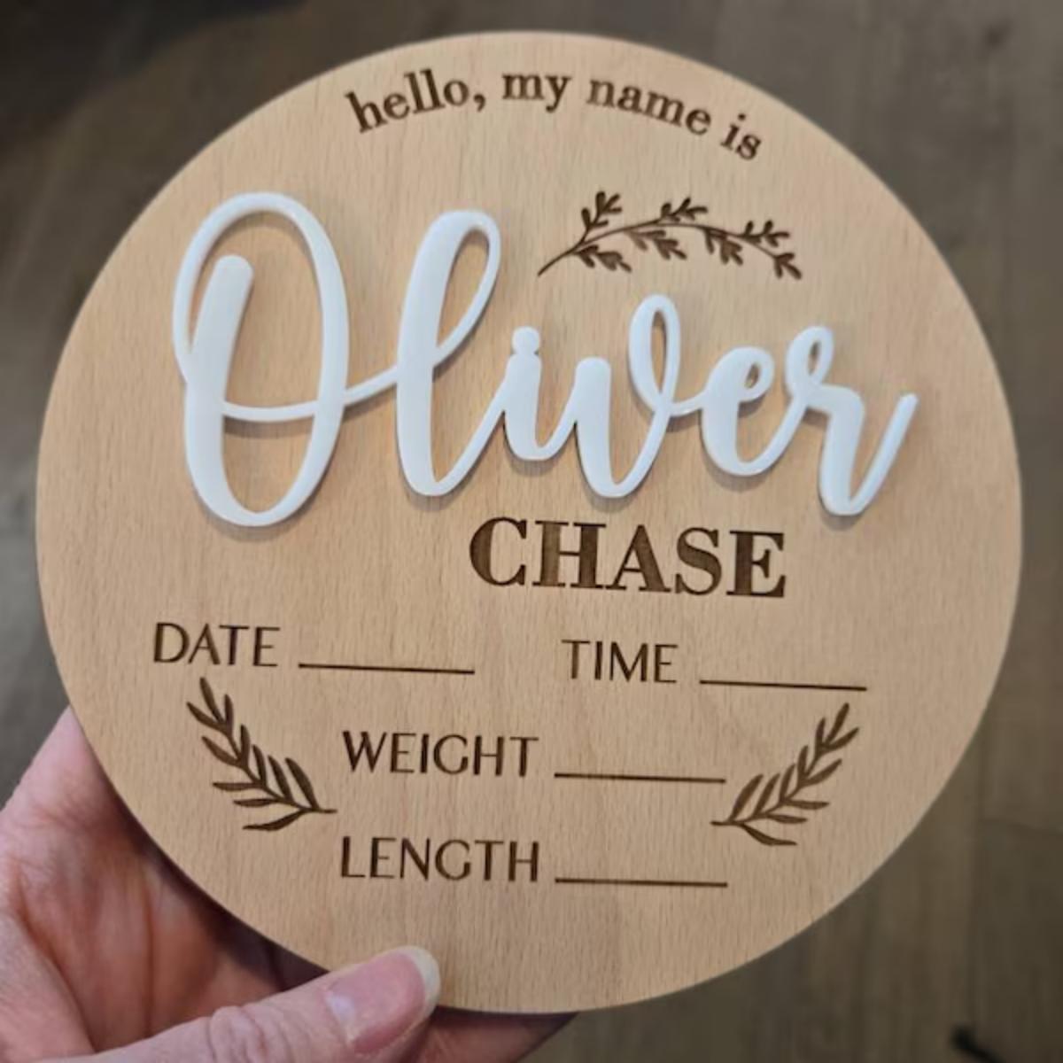 1Pc Custom Baby Announcement S - Art Craft Christmas ulasan dan harga