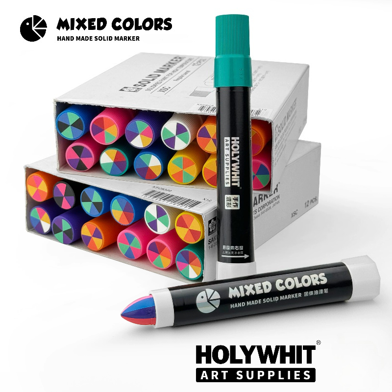 1 Pcs Mixed Solid Oil-Based Wa - Art Craft Rainbow ulasan dan harga