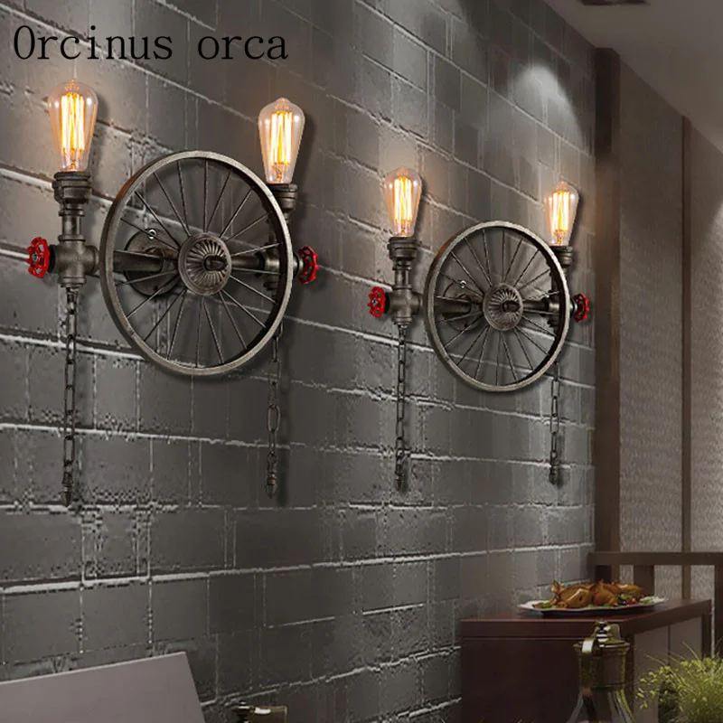 Water pipe wall lamp, American - Art Craft Restaurant ulasan dan harga