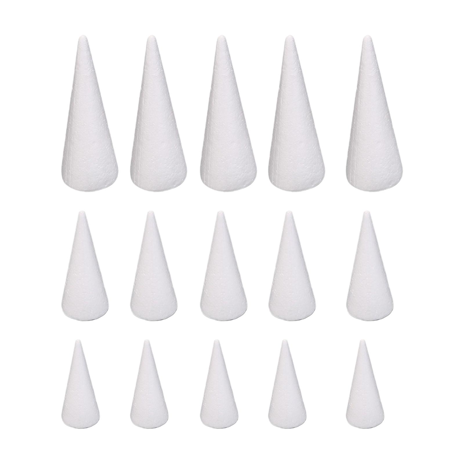 15Pcs Craft Foam Cones White P - Art Craft For Christmas ulasan dan harga