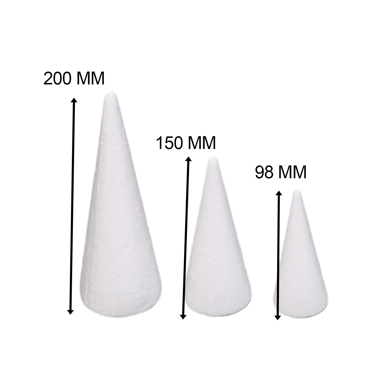 15Pcs Craft Foam Cones White P - Art Craft For Christmas ulasan dan harga