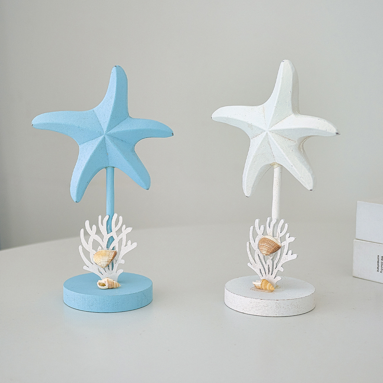 3Pcs Ocean Style Wooden Starfi - Art Craft Restaurant ulasan dan harga