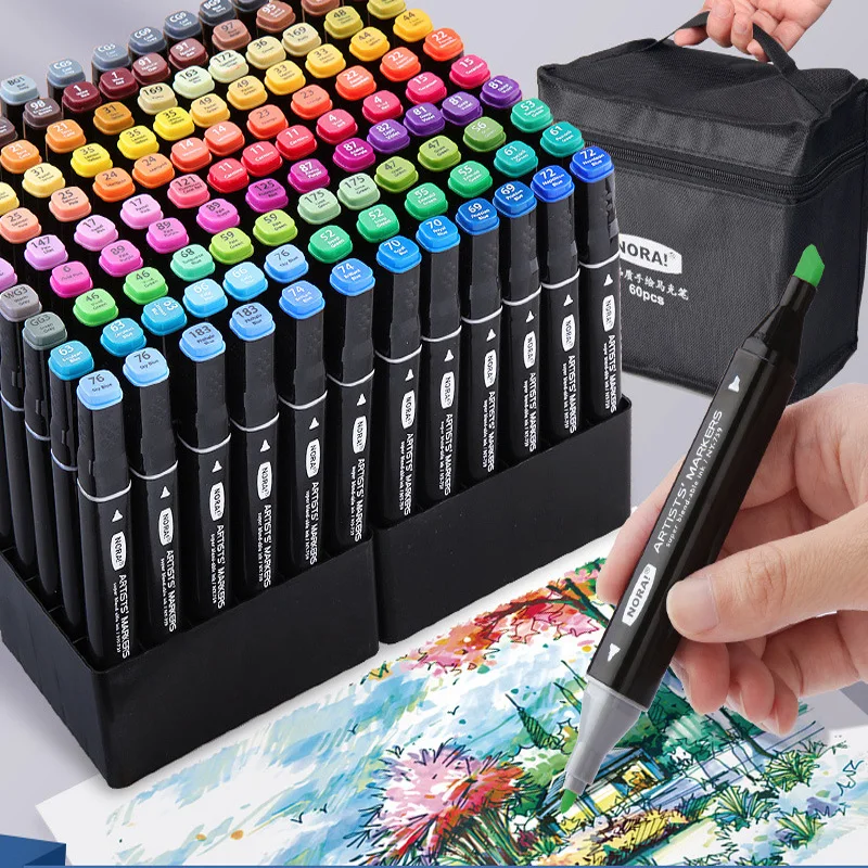 30/60 Color Markers Double-hea - Illustration Marker Set ulasan dan harga