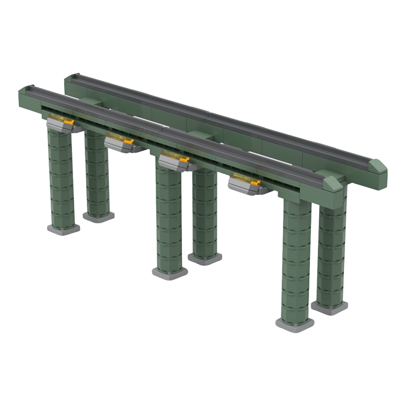 124pcs MOC Train Museum Stand  - Art Craft Museum ulasan dan harga