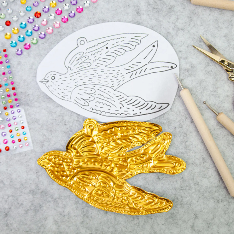 DIY Gold Foil Art Relief Chris - Art Craft For Christmas ulasan dan harga