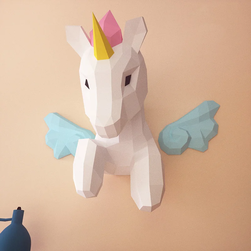 Rainbow Unicorn Animal Wall De - Art Craft Rainbow ulasan dan harga
