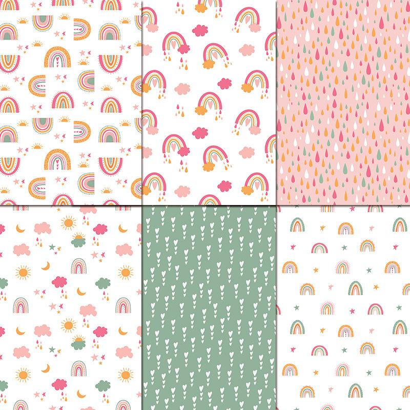 24 Sheets/Set Rainbow Craft Pa - Art Craft Rainbow ulasan dan harga
