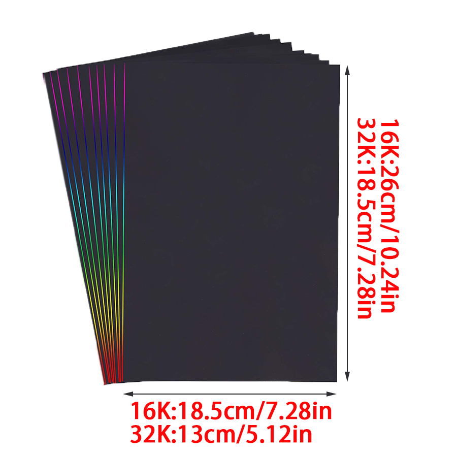 10/30pcs Rainbow Scratch Paper - Art Craft Rainbow ulasan dan harga