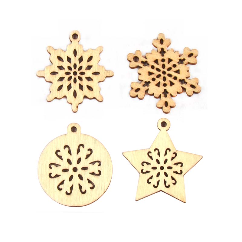 25pcs 34mm Mixed Snowflake/Sta - Art And Craft Xmas Tree ulasan dan harga