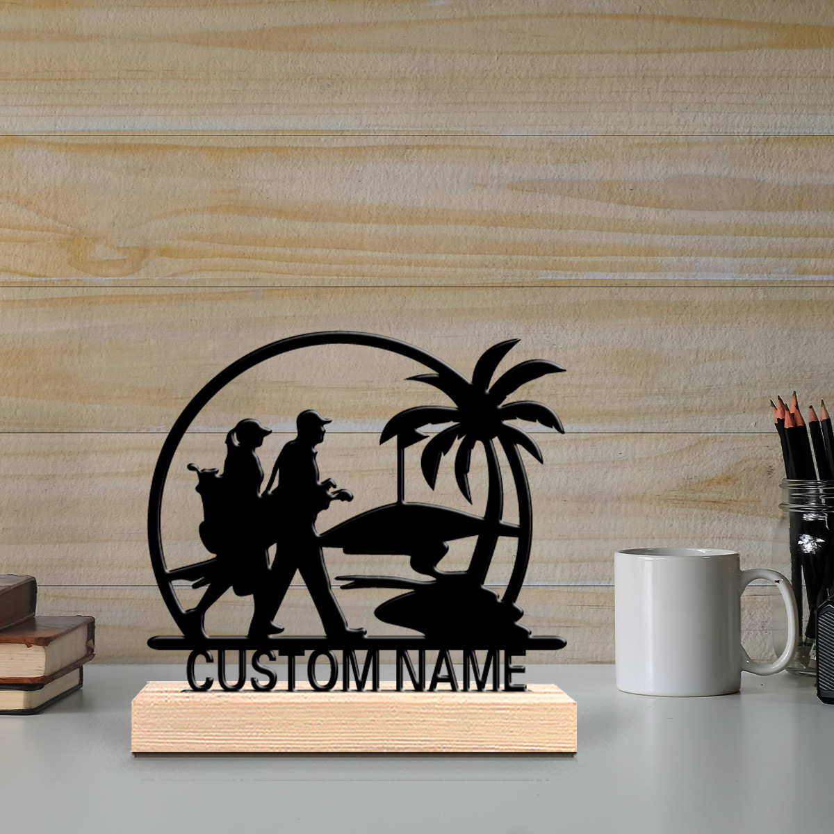 1pc Golf course Custom Text Ti - Art Craft Course ulasan dan harga
