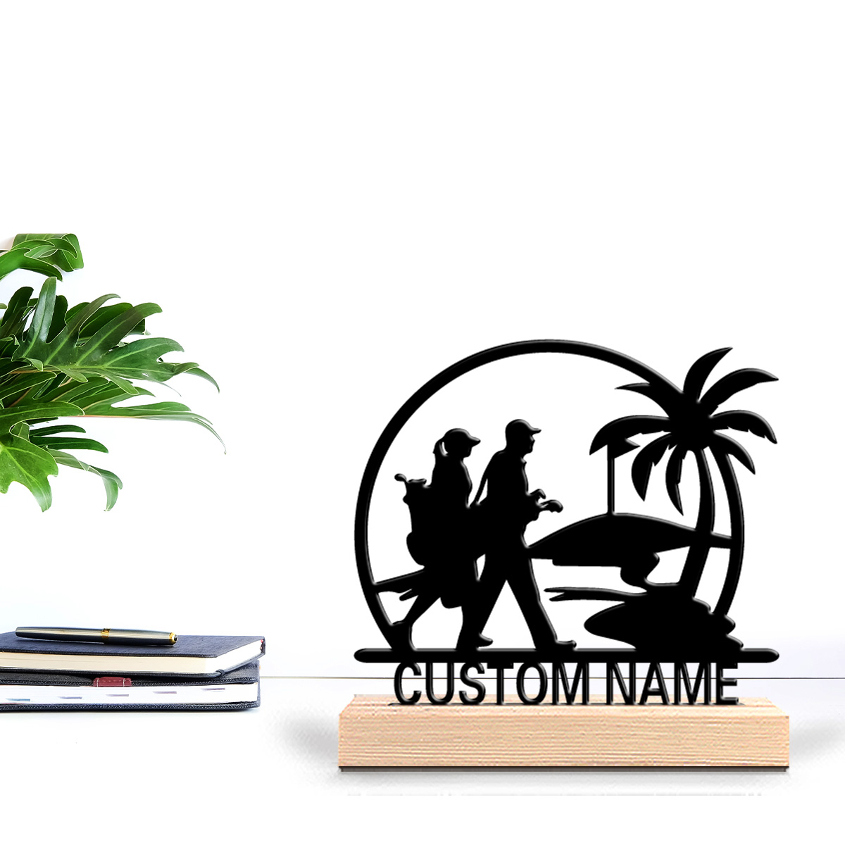 1pc Golf course Custom Text Ti - Art Craft Course ulasan dan harga