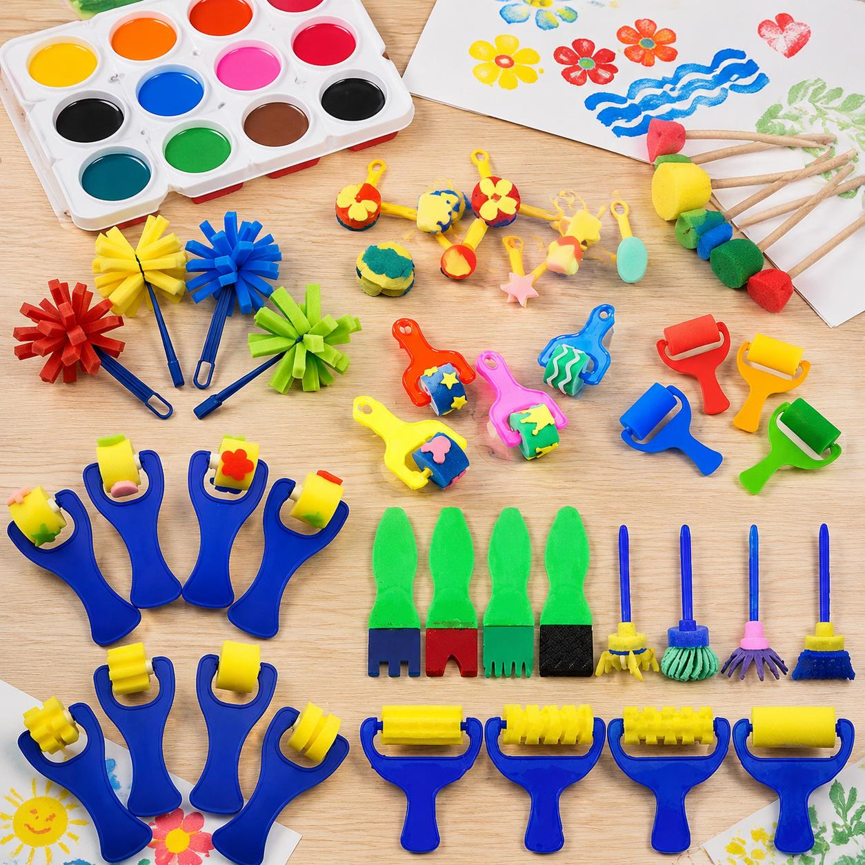 Bulk Painting Sponge & Brush B - Art Craft Workshop ulasan dan harga