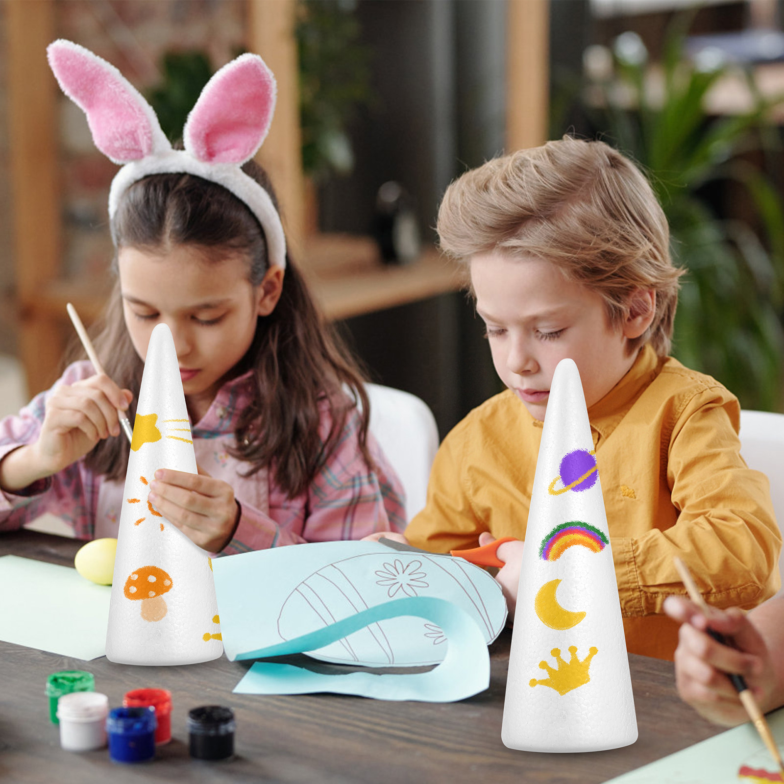 2Pcs Christmas Foam Cones Craf - Art Craft For Christmas ulasan dan harga