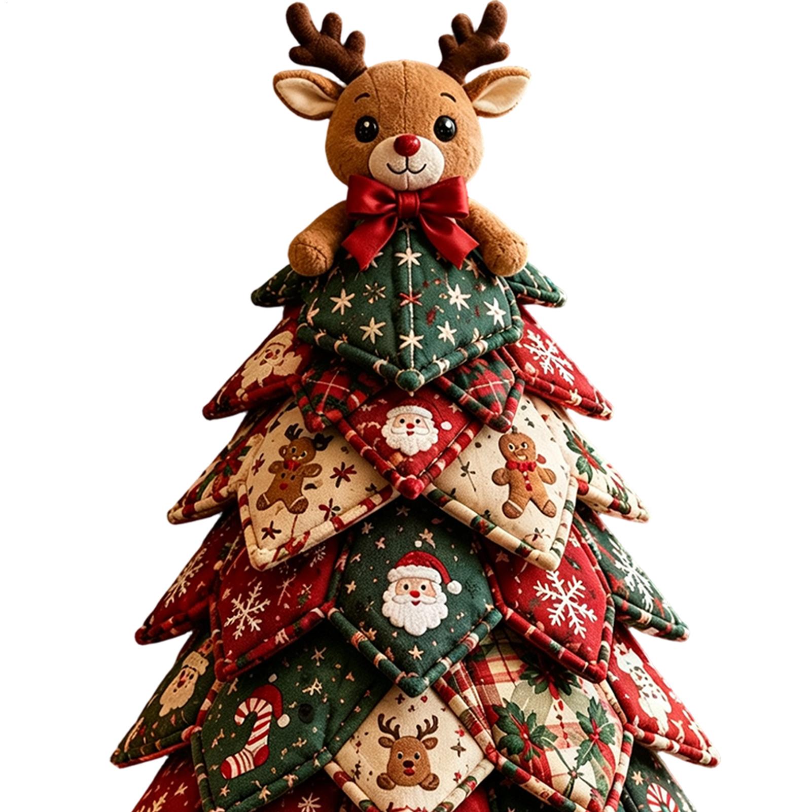 Christmas Quilted Fabric Tree  - Art Craft For Christmas ulasan dan harga