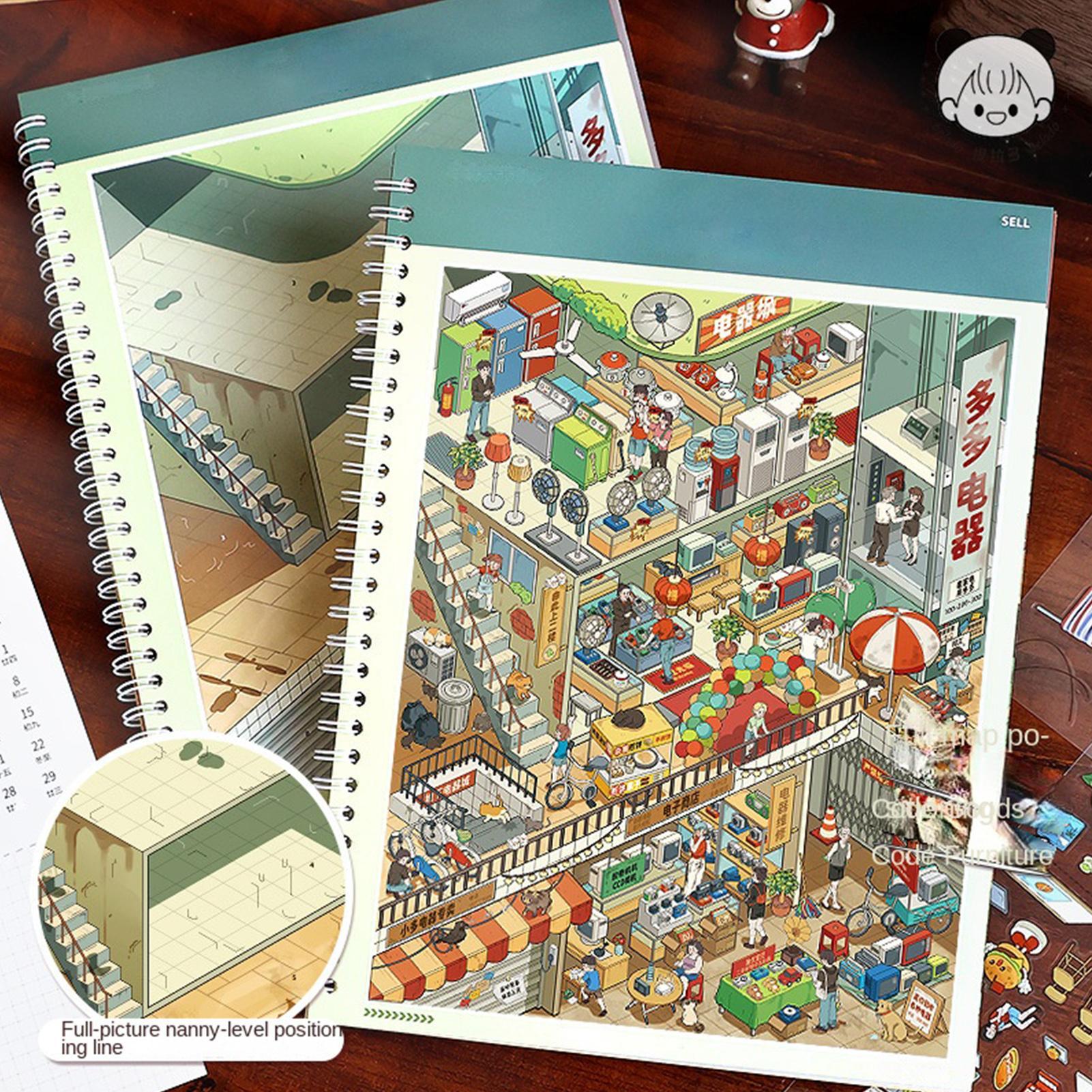 Scene Sticker Book 3D Visual E - Art Craft Restaurant ulasan dan harga