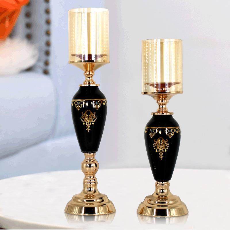 Candlestick ornament metal gla - Art Craft Restaurant ulasan dan harga
