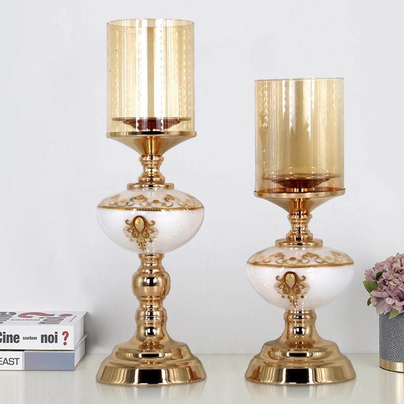 Candlestick ornament metal gla - Art Craft Restaurant ulasan dan harga