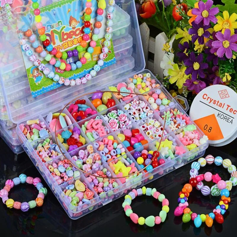 Girls DIY Bead Set Jewelry Mak - Art Craft Rainbow ulasan dan harga
